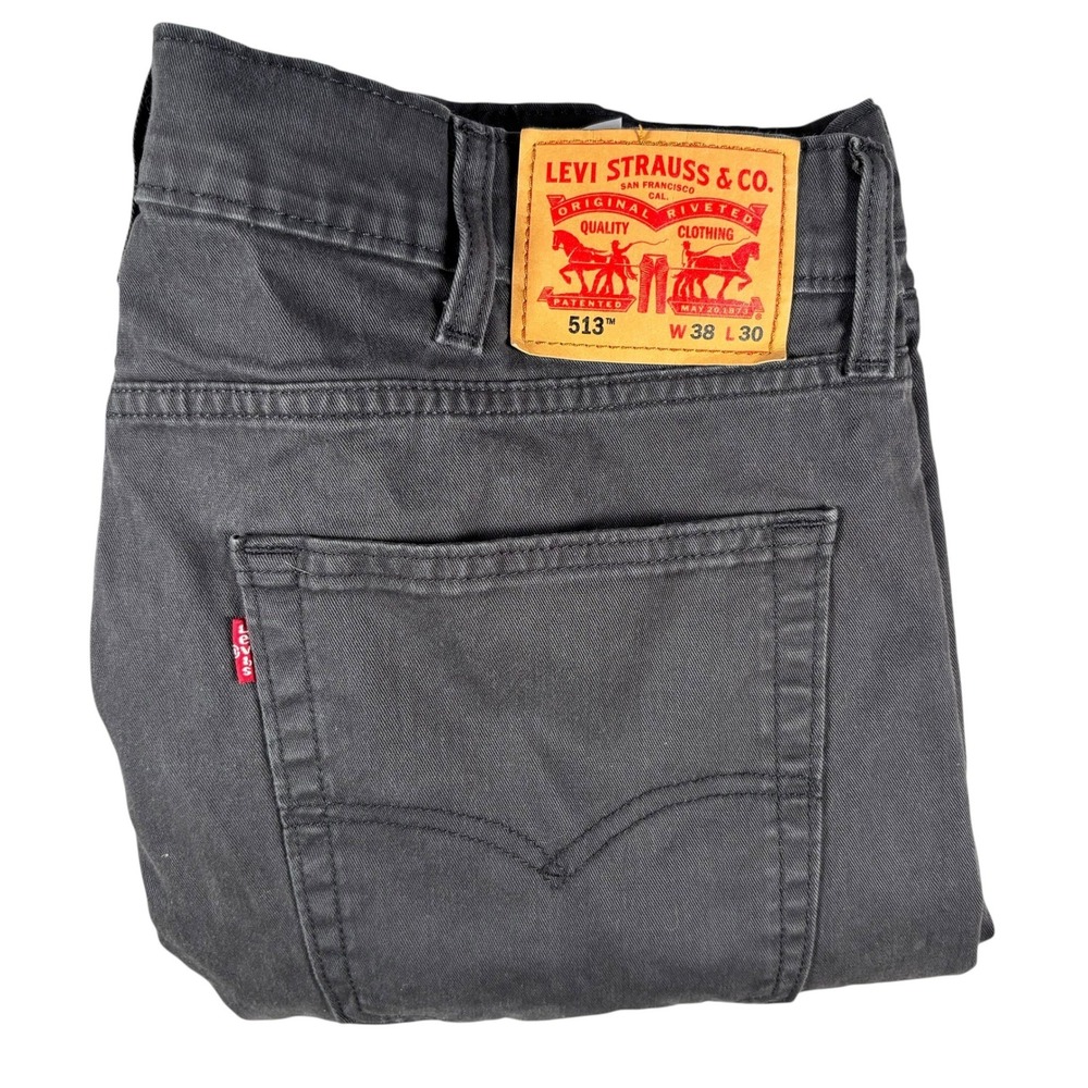 Levi's 513 Slim Straight Pants Mens 38x30 Charcoal Minimalist Workwear Gorpcore